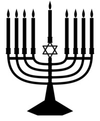 Menorah silhouette