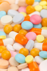 Colorful tablets with capsules