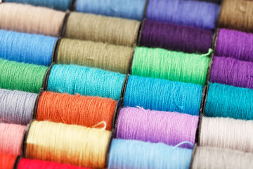bobbins of lurex thread