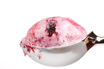 ice cream in spoon