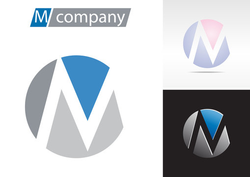 Logo spherical letter M # Vector