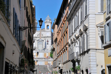 Fototapeta na wymiar Via dei Condotti, Roma, Italia