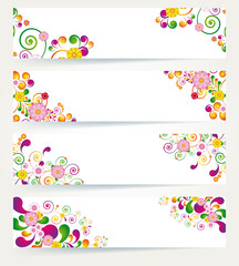 Fototapeta premium Floral design banners.