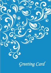 greeting card with flowers  vector illustration