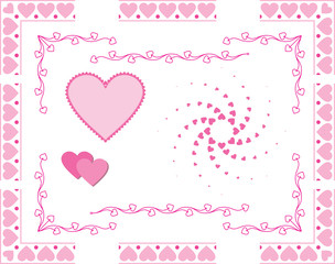 Valentine Border Corner Frame