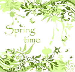 Green spring banner