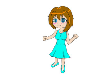 サマードレスの女の子