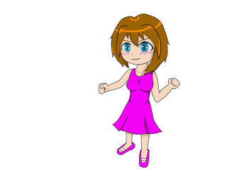 サマードレスの女の子