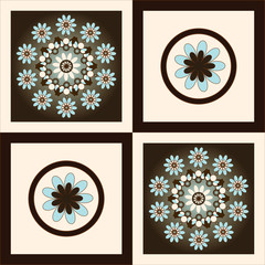 flower pattern square background