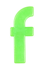 Plastic English letters isolated on white