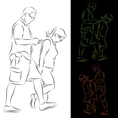 Couple Going For A Walk