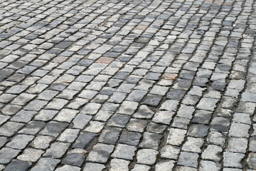 Cobblestone pavement