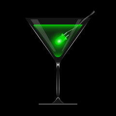 led verde e aperitivo