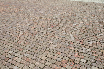 Cobblestone pavement