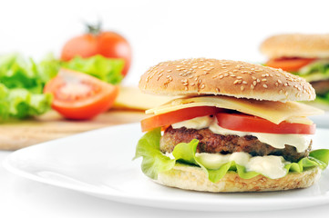 hamburger with cutlet