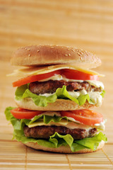 hamburger with cutlet