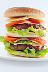 hamburger with cutlet