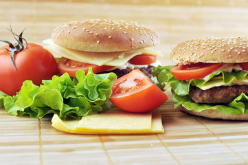 hamburger with cutlet