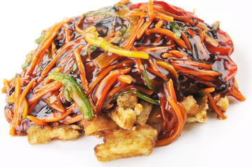 chicken with red sauce