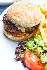 American cheese burger