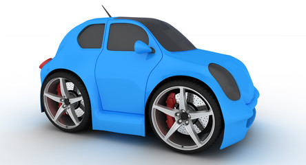 Fototapeta na wymiar Mini Car blue 2