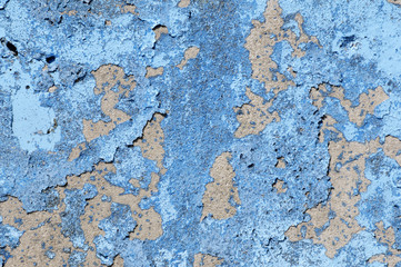 Textur Hintergrund, blaue Farbe auf Beton