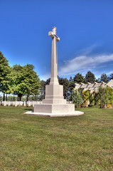 Fototapeta na wymiar HDR-British Cmentarz Ryes Bazenville