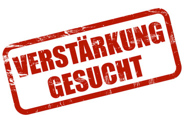 Grunge Stempel rot VERSTÄRKUNG GESUCHT