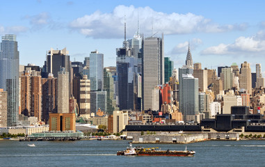 Obraz premium new york midtown skyline over hudson river