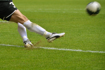 goalkeeper knocks the ball - intentional blur