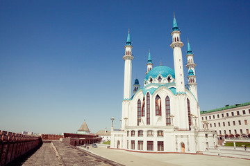 Fototapeta na wymiar Kul Sharif mosque in Kazan Kremlin, Russia