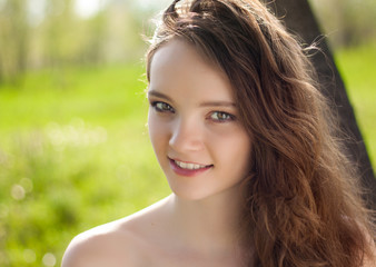 beautiful teen girl portrait outdoor