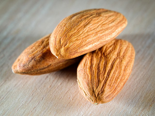 Three almonds