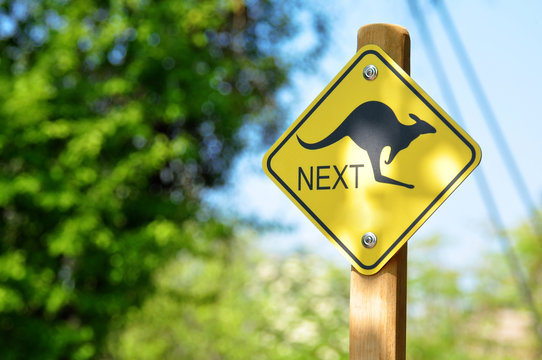 Warnschild Känguru