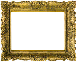 Golden picture frame cutout