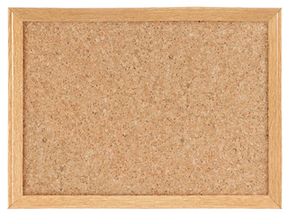 Cork board isolated over white