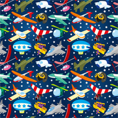 seamless airplane pattern