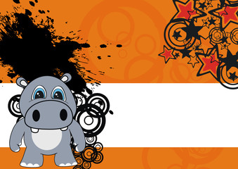 hippo cartoon background1