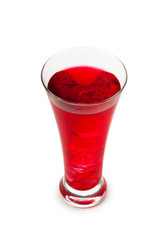 Colourful cocktail in glasses with ice