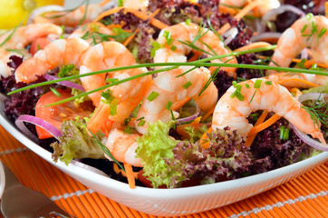 Köstlicher Garnelensalat