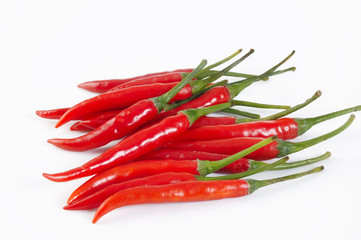 spicy red pepper on white background
