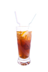 Iced tea with lemon. And rum