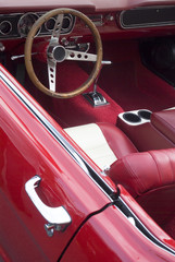 Interior of an old cabriolet