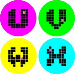 alphabet letters vector