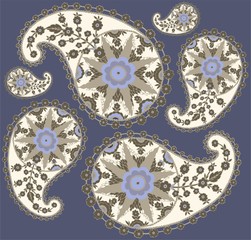 Seamless background from a paisley ornament