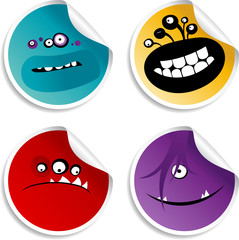Monster smileys stickers.