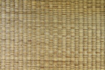 Mat pattern handmade from dried grass