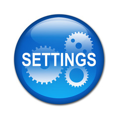 Boton brillante SETTINGS