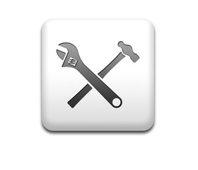 Boton cuadrado blanco herramientas