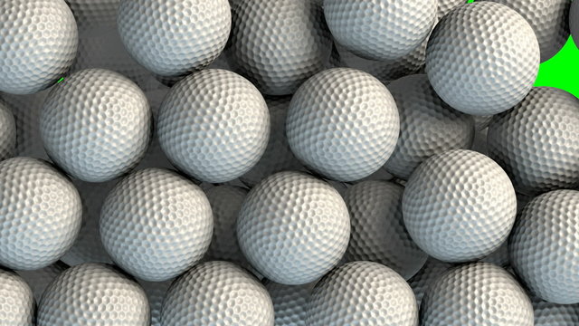 Golf balls transition effect